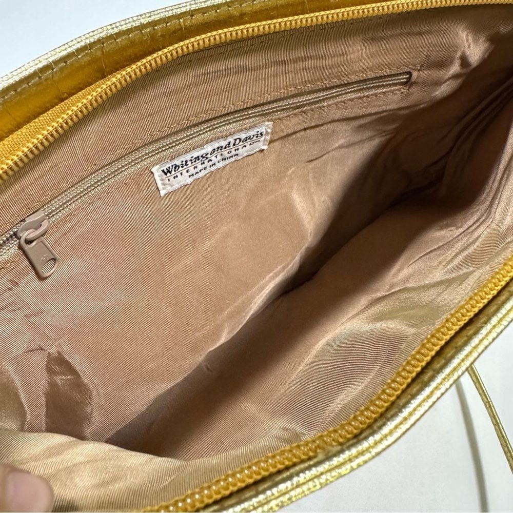 Whiting and Davis Crossbody Gold Metal Mesh Evening Bag - Picture 6 of 15